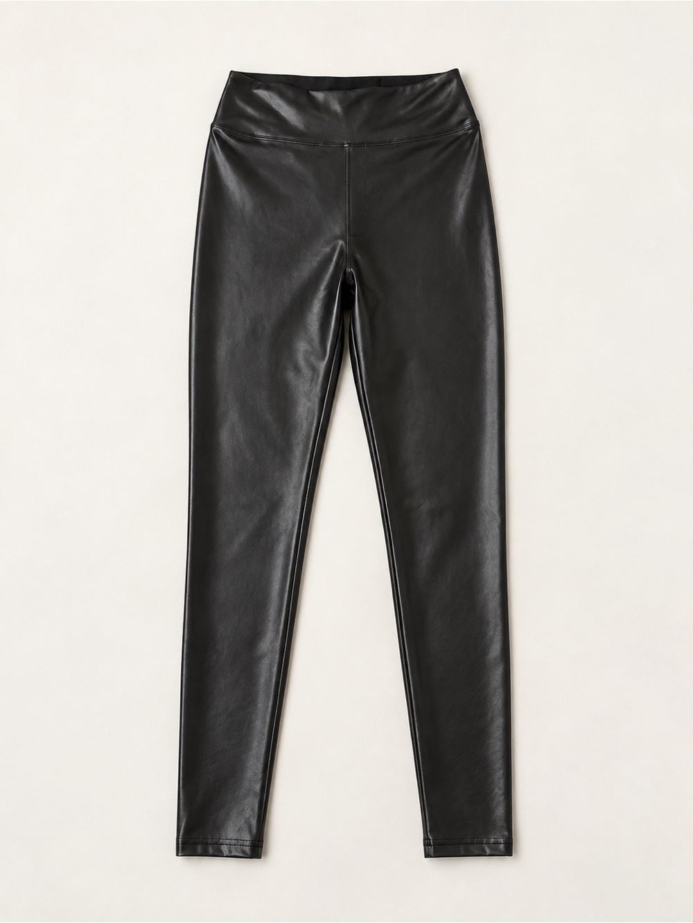aerie Black Faux Leather Jeggings